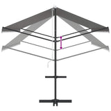 Free Standing Awning Grey 4 x 3 m Polyester 42033632