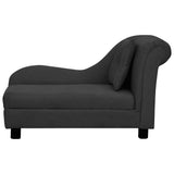 Dog Sofa with Pillow Black 83x44x44 cm Plush 171102