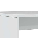 3 Piece Dining Table and Bench set High Gloss White Engineered Wood 855534