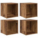 TV Cabinet Set 4 pcs Old Wood 37 x 35 x 37.5 cm Engineered Wood 875088