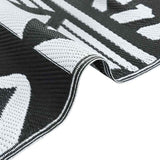 Outdoor Rug Geometric ARAKIL Black and White 400 x 300 cm 42003553