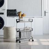 Storage Trolley 59x20x75 cm Aluminium 154618