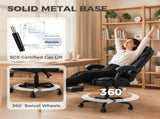 Executive Home Office Chair Reclining Function Footrest Computer Desk Chair High Back, Black T3398P548783