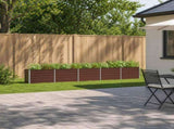 Raised Garden Bed Brown 400 x 40 x 55 cm cold-rolled steel 8006278