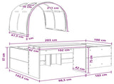 Bed with Tunnel 3 pcs Sonoma Oak and Pink Engineered Wood 3423674