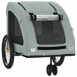 Pet Bike Trailer Grey Oxford Fabric and Iron 93972