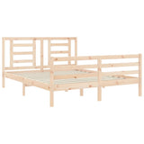 Bed Frame without Mattress King Size Solid Wood 3194706