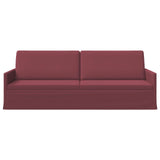 3 Seater Sofa Wine Red 220 x 81 x 82 cm Fabric 42041142