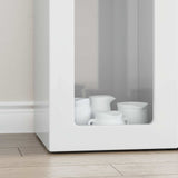 Sideboard High Gloss White 59 x 35 x 100.5 cm Engineered Wood 891338