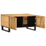 ZNTS Coffee Table 80x51x40 cm Solid Wood Rough Mango 377461