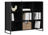 Book Cabinet Black Oak 99.5 x 30 x 108.5 cm Engineered Wood 886522