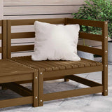 Garden Corner Sofa Honey Brown Solid Wood Pine 805663