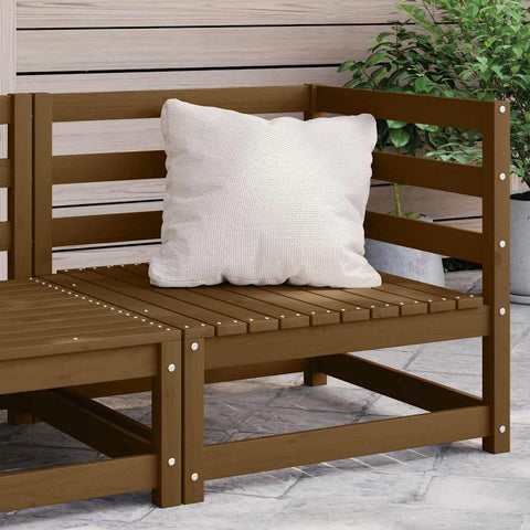Garden Corner Sofa Honey Brown Solid Wood Pine 805663