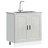 Sink Base Cabinet "Porto" Concrete Grey 80x46x81.5 cm Engineered Wood 853931