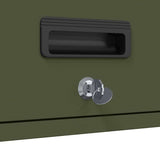 Wall Cabinet for Garage with Gas-lift Door Olive green 883283