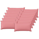 Cushion Cover 12 pcs HOUTEN Pink 40 x 80 cm Faux Linen 918069