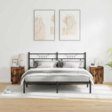 Bedside Cabinet with 2 pcs Smoked Oak 39 x 34.5 x 50 cm 869603