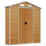 Garden Shed Light Brown 191x215x198 cm Galvanised Steel 3188276