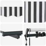 Automatic Retractable Awning Anthracite and White 400x300 cm 3310232