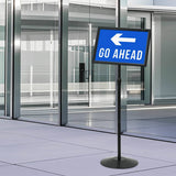 Pedestal Poster Stand Height Adjustable Silver A3 PVC and Steel 42020975