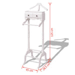 Clothing Rack with Cabinet Wood White 242751