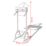 Clothing Rack with Cabinet Wood White 242751