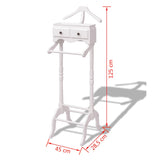 Clothing Rack with Cabinet Wood White 242751