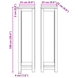 Plant Stand 2 pcs Natural 25 x 25 x 100 cm Solid Teak Wood 42026906