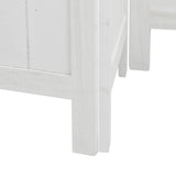 Room Divider 6 Panels White Solid Wood Paulownia 358730