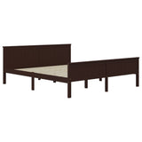 Bed Frame without Mattress Dark Brown Solid Wood Pine 200x200 cm 322201