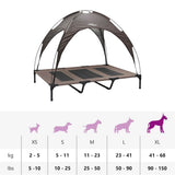 Dog Bed Folding Manual Brown 122 x 93 x 106.5 cm Steel 42008172