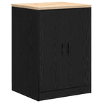 ZNTS Garage Cabinets 2 pcs Black Engineered Wood 3328306