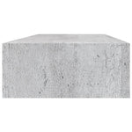 ZNTS Wall-mounted Drawer Shelf Concrete Grey 60x23.5x10cm MDF 330265