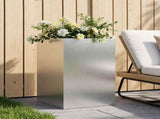 Garden Planter Silver 50 x 50 x 75 cm Galvanised Steel 8005396
