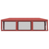 Party Tent with 8 Mesh Sidewalls Red 3x9 m HDPE 319245