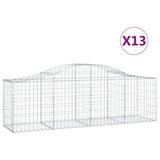 Arched Gabion Baskets 13 pcs 200x50x60/80 cm Galvanised Iron 3145609