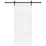 Sliding Door ORKDAL 93 x 211 cm Engineered Wood White and Black 3450236