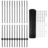 Fence and Post Grey 1.2 x 25 m Steel 3336098