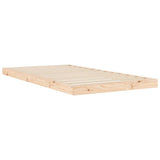 Bed Frame without Mattress 100x200 cm Solid Wood Pine 823454