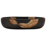Countertop Basin Black Oval 59x40x14 cm Ceramic 155106