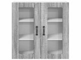 Wall Glass Cabinet LUCCA Grey Sonoma 60 x 31 x 80 cm 885091