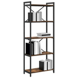 Bookshelf Smoked Oak 60 x 30 x 155 cm Engineered Wood 868385