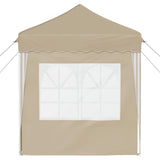 Pop-up Party Tent 195 x 195 x 245 cm Cream Oxford Fabric 42019724