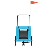 Pet Bike Trailer Blue Oxford Fabric and Iron 93981