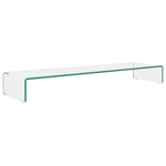 ZNTS TV Stand/Monitor Riser Glass Clear 110x30x13 cm 244132