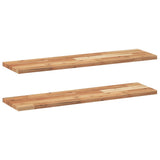 Floating Shelves 2 pcs 100x20x2 cm Oil Finished Solid Wood Acacia 3279508