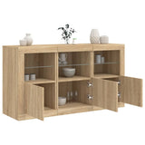 Sideboard with LED Lights Sonoma Oak 123x37x67 cm 3209060