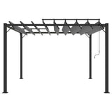 Gazebo with Louvered Roof 3x3 m Anthracite Fabric and Aluminium 313926