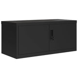 ZNTS File Cabinet Black 90x40x40 cm Steel 339718