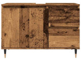 Bathroom Cabinet Old Wood 65x33x60 cm Engineered Wood 857223